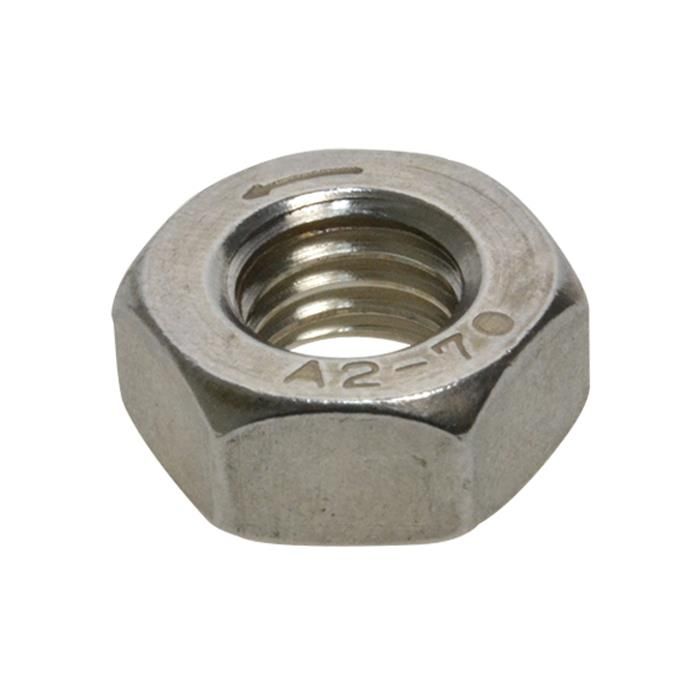 G304 Stainless Steel Hexagon Nuts Left Hand Reverse Thread Metric Coarse Pitch 
