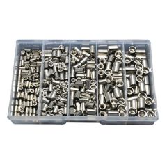 350 Piece M3 M4 M5 M6 Countersunk Nutsert Stainless G304 Assortment Grab Kit195