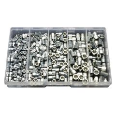 350 Piece M3 M4 M5 M6 Countersunk Nutsert Zinc Assortment Grab Kit197
