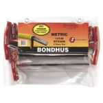 5 Pce -  4mm to 10mm Metric Bondhus Hex Ball End T-Handle Allen Key Set 13148