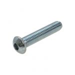 M4 x 0.70p Metric Coarse Zinc Class 12.9 Button Head Socket (2.5mm Key) Screws ISO 7380