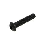 M4 x 0.70p Metric Coarse Plain Black Uncoated Class 12.9 Button Head Socket (2.5mm Key) Screws ISO 7380
