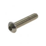 M10 x 1.50p Metric Coarse Stainless A2-70 G304 Button Head Socket (6mm Key) Screws ISO 7380