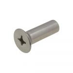 M8 x 30mm (OAL) x 9.85mm (D )Metric Coarse Stainless A4-70 G316 Countersunk Post Phillips (PH3) Barrel Nut / Anchor