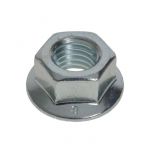 M6 x 1.00p Metric Coarse Zinc Class 8 Hex Flange Serrated Nuts High Tensile DIN 6923