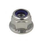 M4 x 0.70p Metric Coarse Stainless A2-70 G304 Hex Flange Nyloc Nuts DIN 6926