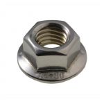 M8 x 1.25p Metric Coarse Stainless A4-70 G316 Hex Flange Serrated Nuts DIN 6923