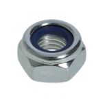 M6 x 1.00p Metric Coarse Zinc Class 8 Hex Nyloc Nuts High Tensile DIN 985