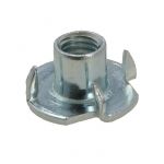 M4 x 0.70p x 8mm Metric Coarse Zinc Tee Nuts 4 Prong Low Tensile