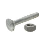 M16 x 2.00p Metric Coarse Cup Head Coach Bolts & Nuts Class 4.6 Galvanised AS1390