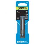 6mm x 65mm Sutton Extreme Impact Torsion HX6 Hex Power Driver Bit - 2 Pack Carded S1460665