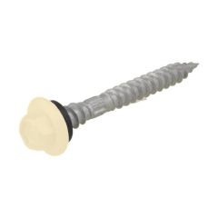 12g (5.50mm) x 50mm NEO Classic Cream Hex Flange Timber T17 Top Grip Roofing Screw Galvanised