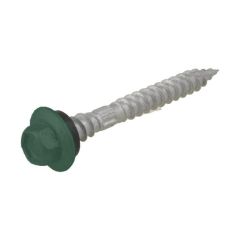 12g (5.50mm) x 50mm NEO Cottage Green Hex Flange Timber T17 Top Grip Roofing Screw Galvanised