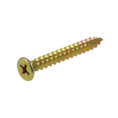 6g (3.50mm) Zinc Yellow Countersunk Phillips (PH2) Coarse Timber T17 Screws