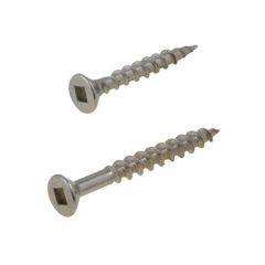 8g (4.20mm) Countersunk Square (SQ2) Chipboard Screws Stainless G304 A2-70 