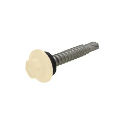 12g (5.50mm) x 20mm NEO Classic Cream Hex Flange (5/16") Metal Self Drilling Shed Screw Galvanised