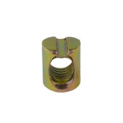M8 x 14.4mm (D) x 11.6mm (L) Metric Coarse Zinc Cross Dowel Slotted JCB Barrel Nuts Low Tensile