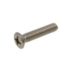 M3 x 0.50p Metric Coarse Stainless A2-70 G304 Raised Oval Countersunk Phillips (PH1) Machine Screws DIN 966