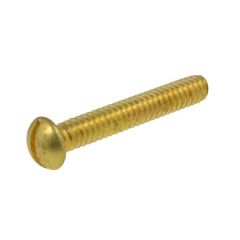 1/4" x 20 TPI BSW Coarse Brass Round Slot Machine Screws AS B50