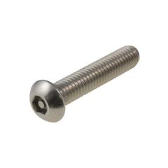 M4 x 0.70p Metric Coarse Stainless A2-70 G304 Button Post Hex (2.5mm) Security Machine Screws