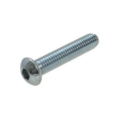 M3 x 0.50p Metric Coarse Zinc Class 12.9 Button Head Socket (2mm Key) Screws ISO 7380