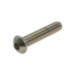 M2 x 0.40p Metric Coarse Stainless A2-70 G304 Button Head Socket (1.27mm Key) Screws ISO 7380