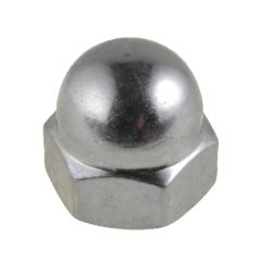 M3 x 0.50p Metric Coarse Chrome 1 Piece Dome Nuts Low Tensile DIN 1587