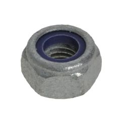 M6 x 1.00p Metric Coarse Mechancial Galvanised Class 6 Hex Nyloc Nuts High Tensile DIN 985