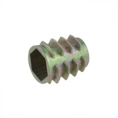 M6 x 13mm Metric Coarse Zinc No Flange Threaded Timber Insert Nuts (6mm Key) Low Tensile