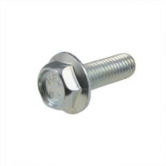 M5 x 0.80p Metric Coarse Zinc (8mm AF) Hex Flange Serrated Bolts Class 8.8 High Tensile DIN 6921