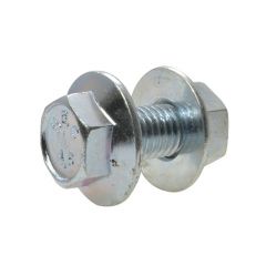 M12 x 1.75p x 30mm Metric Coarse Zinc Low Tensile Hex Flange Purlin Bolt & Nut Class 4.6 AS 1110