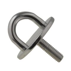 5mm x 33mm (M6 Thread) Stainless A2-70 G304 Round + Bolt Pad Eyes