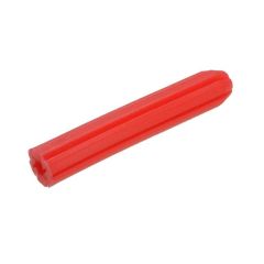 6mm x 25mm Red PVC Masonry Wallplugs to suit 8-9g Screws