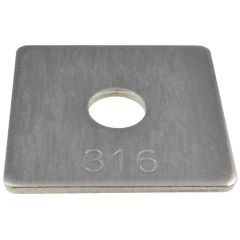 M10 x 50mm x 50mm x 3mm Stainless A4-70 G316 Heavy Square Washers HEC Standard
