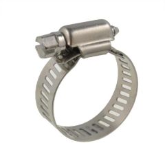 18 - 32mm x 12mm Stainless A2-70 G304 Hose Clamp Worm Drive Universal Perforated Band