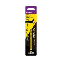 5/32" x 50mm Left Hand Alpha Cobalt Jobber Drill Bit  - 1 Pack Carded 9LI532COL