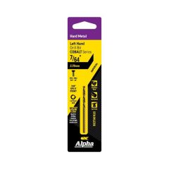 7/64" x 44mm Left Hand Alpha Cobalt Jobber Drill Bit - 1 Pack Carded 9LI764COL