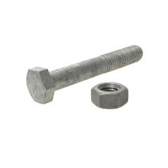 M6 x 1.00p Metric Coarse Galvanised Hex Bolts & Nuts Class 4.6 Low Tensile AS 1112