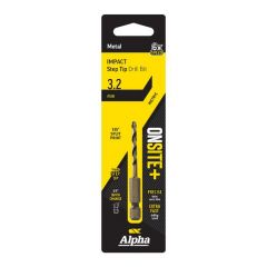 3.2mm Alpha ONSITE Plus Impact Step Tip Drill Bit - 1 Pack Carded C9STQRM032