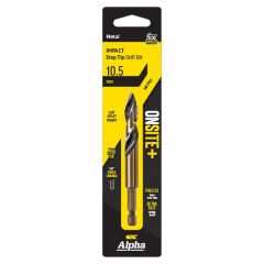 10.5mm Alpha ONSITE Plus Impact Step Tip Drill Bit - 1 Pack Carded C9STQRM105