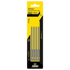 PH2 x 116mm Alpha Phillips Bits to suit Hilti Collated Autofeed Tools - 4 Pack Carded CPH2116S