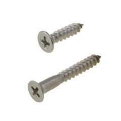 6g (3.50mm) Stainless A2-70 G304 Countersunk Phillips (PH2) Coarse Wood Screws JIS B1112