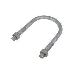 3/8" BSW x 22mm Inside (W) x 67mm Length (L) Galvanised Round U Bolts & Nuts