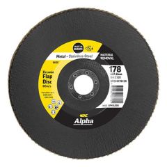 178mm x 120 Grit Medium Alpha Zirconia Flap Disc for Metal & Stainless