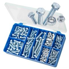 150 Piece M6 M8 Hex Bolt & Nut Zinc Torres Assortment Grab Kit HAK11