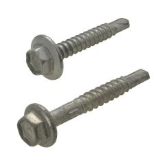 12g (5.50mm) Galvanised Hex Flange (5/16") Coarse Metal Self Drilling Screws