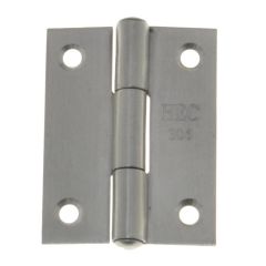 50mm x 38mm x 1.4mm Stainless A2-70 G304 Fixed Pin Hinges - Sold as a Pair