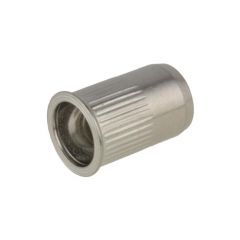 M4 x 0.70p x 10.5 Metric Coarse G316 Stainless Nutsert Countersunk Round Open Knurled Grips 0.5-2