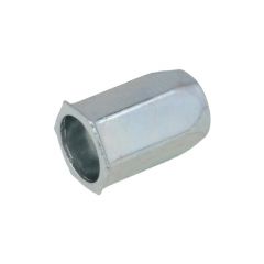 M4 x 0.70p x 10 Metric Coarse Zinc Silver Nutsert Countersunk Full Hex Open Smooth Grips 0.5-2.5