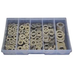 225 Piece 3/16" 1/4" 5/16" 3/8" 1/2" Flat Washer Stainless G304 Assortment Grab Kit125